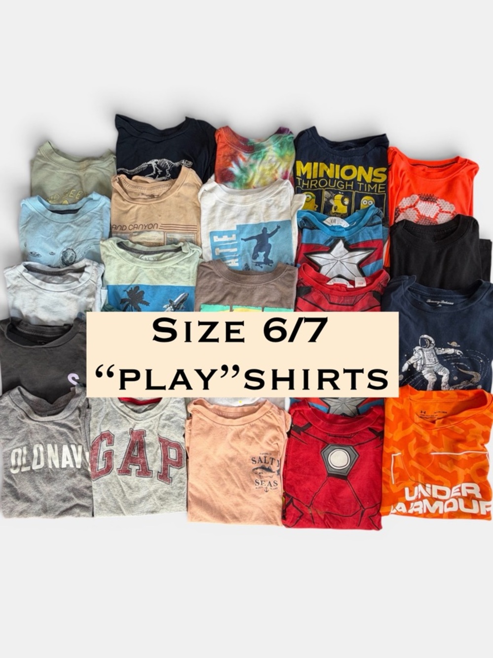 Size 6/7 Boys Assorted Short Sleeve Tees - Play Shirts